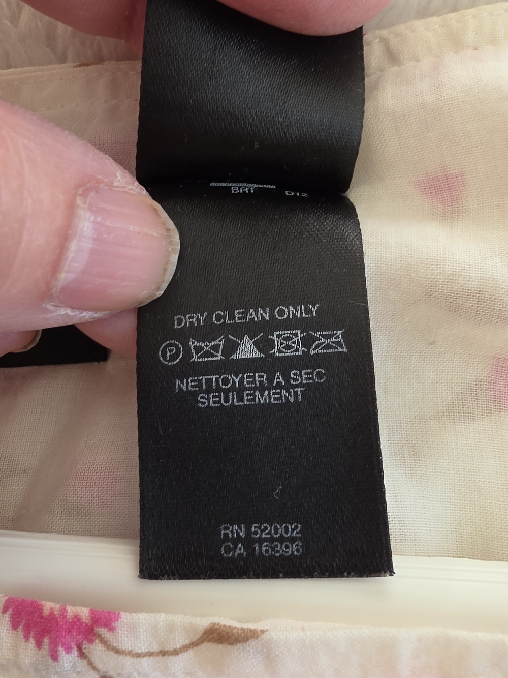 Vintage Liz Clairborne Y2K White Pink Ditsy Floral Drop Waist Dress Women's 14 - Picture 9 of 9